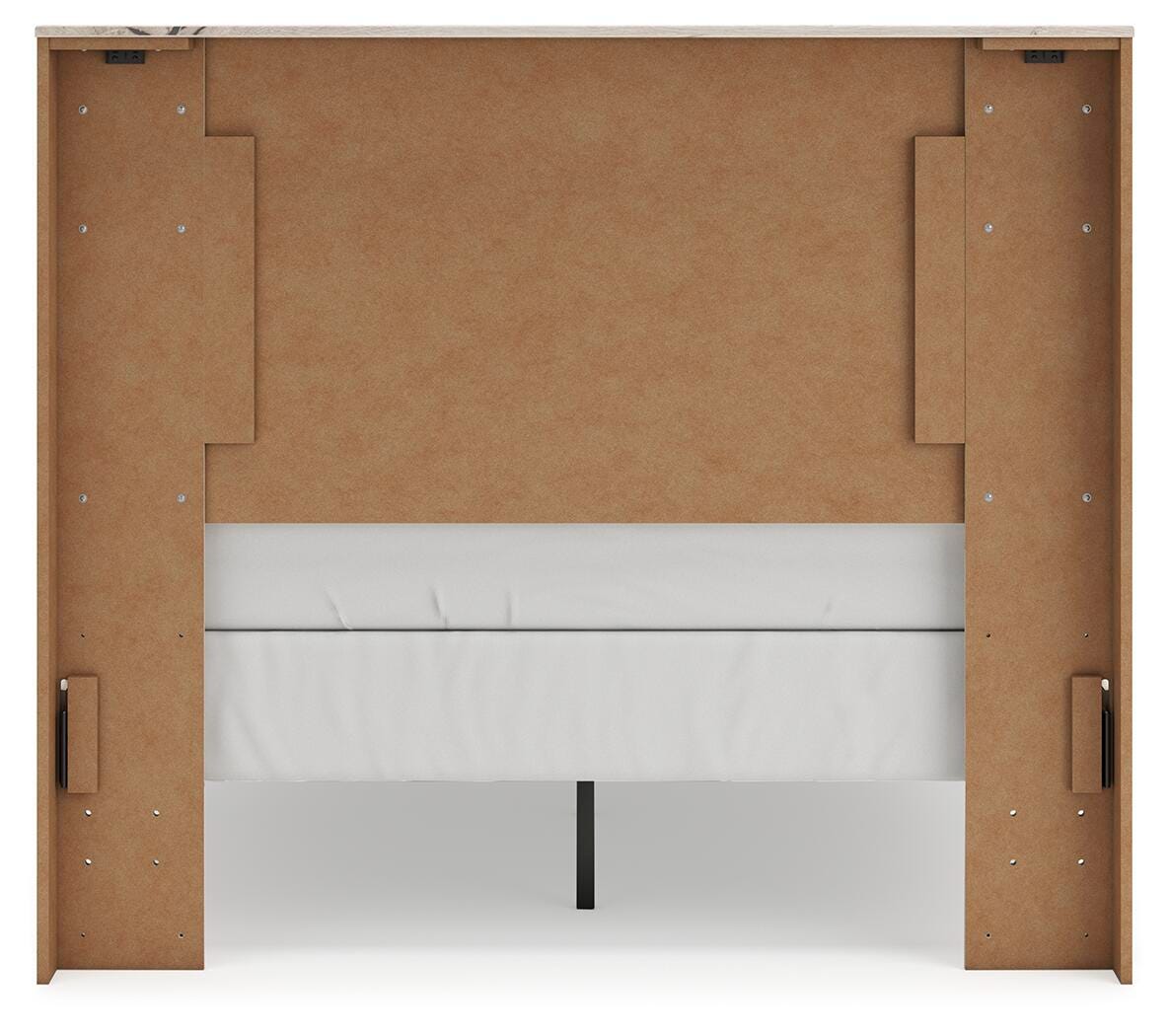 Lawroy Full Panel Bed in Light Natural, back view