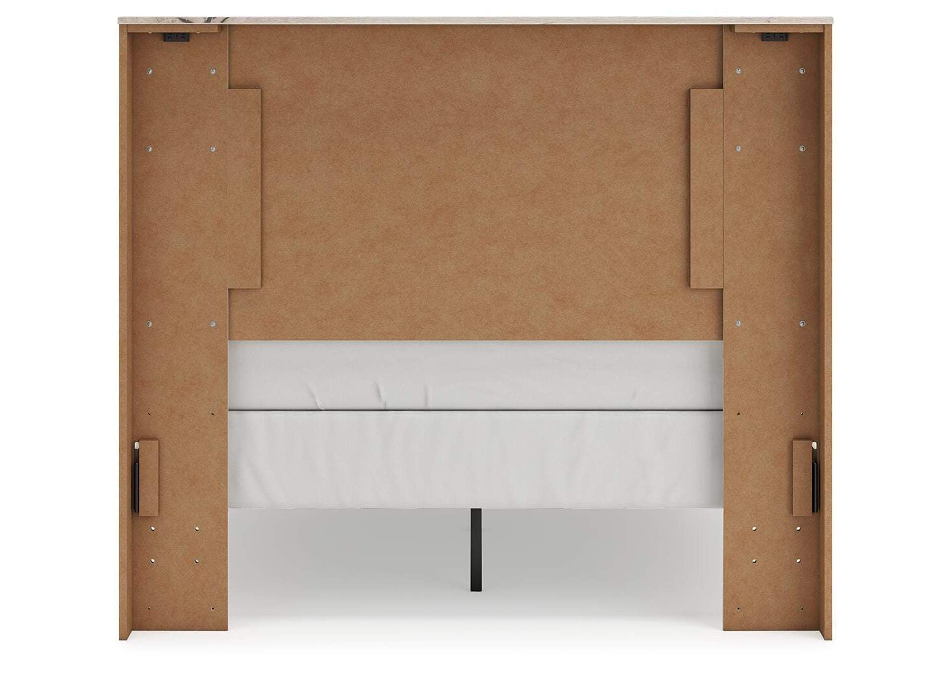 Lawroy Full Panel Bed with Mirrored Dresser and Chest