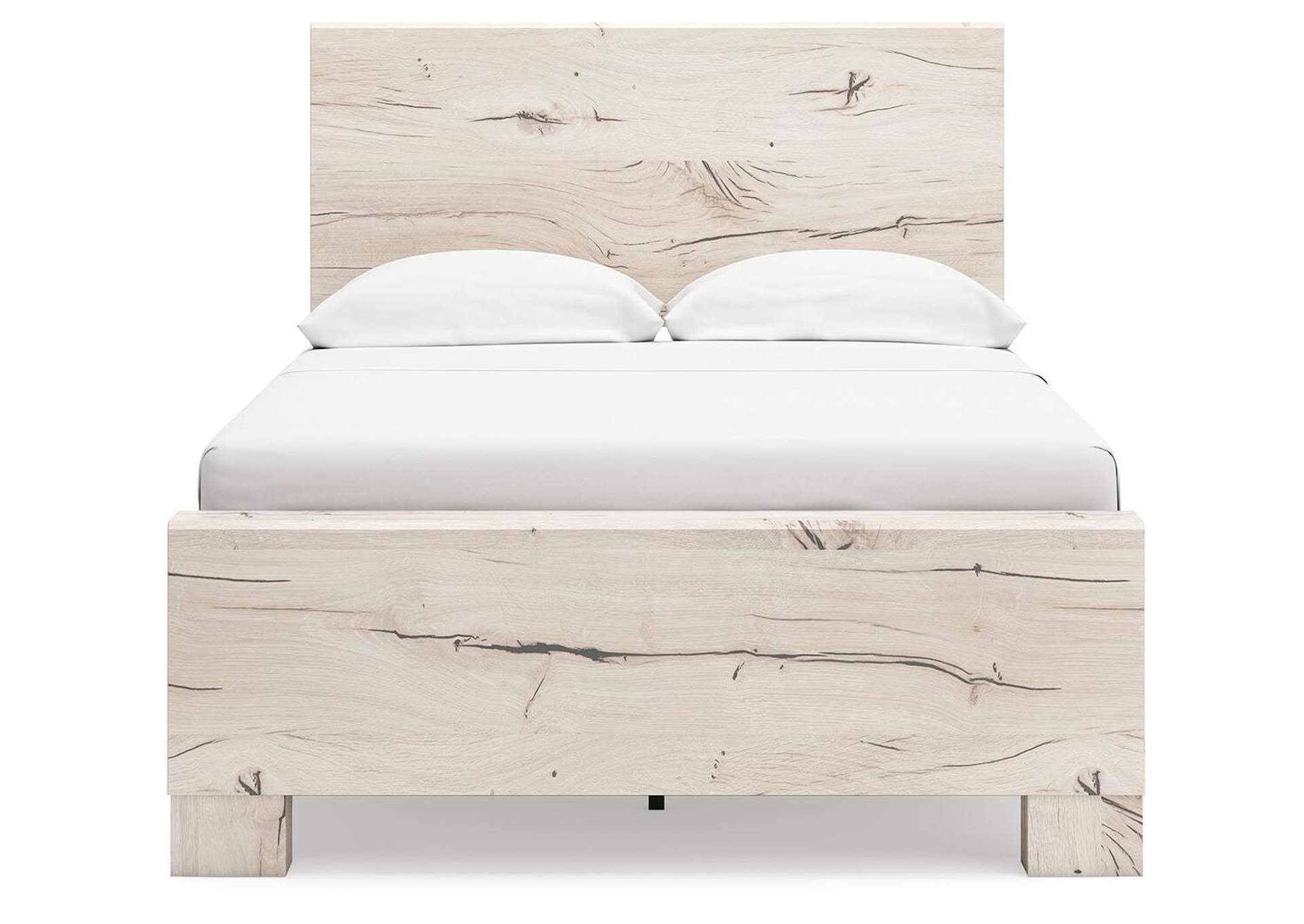 Lawroy Full Panel Bed with Mirrored Dresser, Chest and Nightstand front view