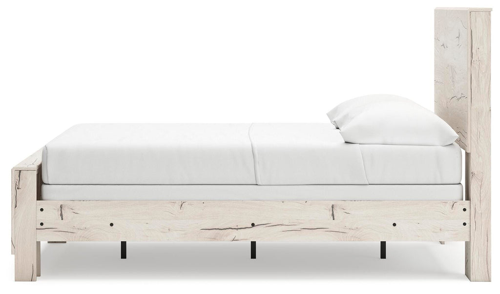 Lawroy Full Panel Bed in Light Natural, alternate side view