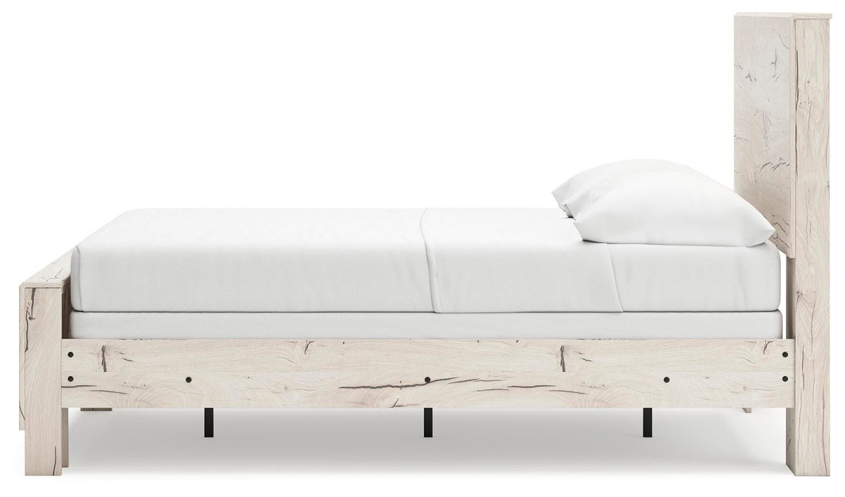 Lawroy Full Panel Bed in Light Natural, alternate side view