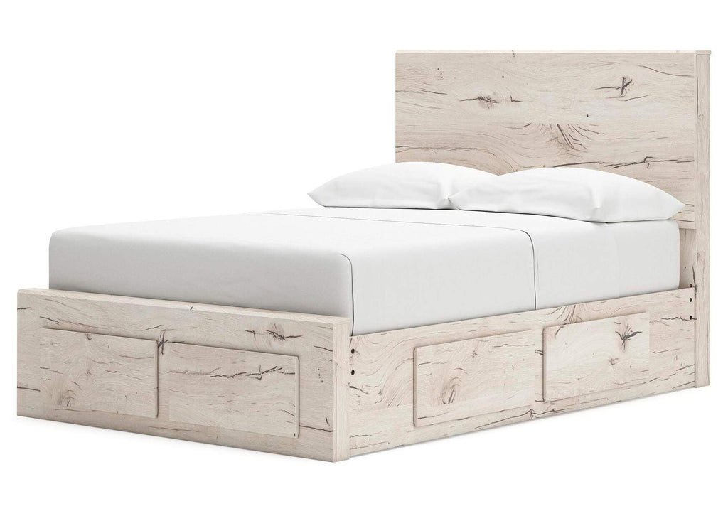 Lawroy Full Storage Bed and Nightstand angled view