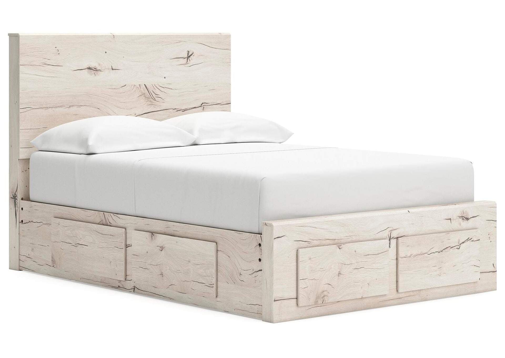 Lawroy Full Storage Bed and Nightstand angled view