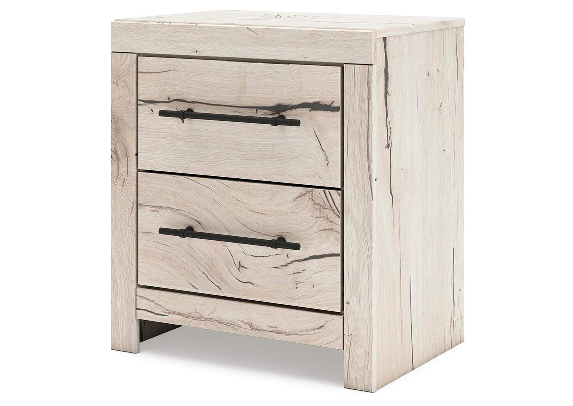 Lawroy King Storage Bed, Dresser and Nightstand angled view