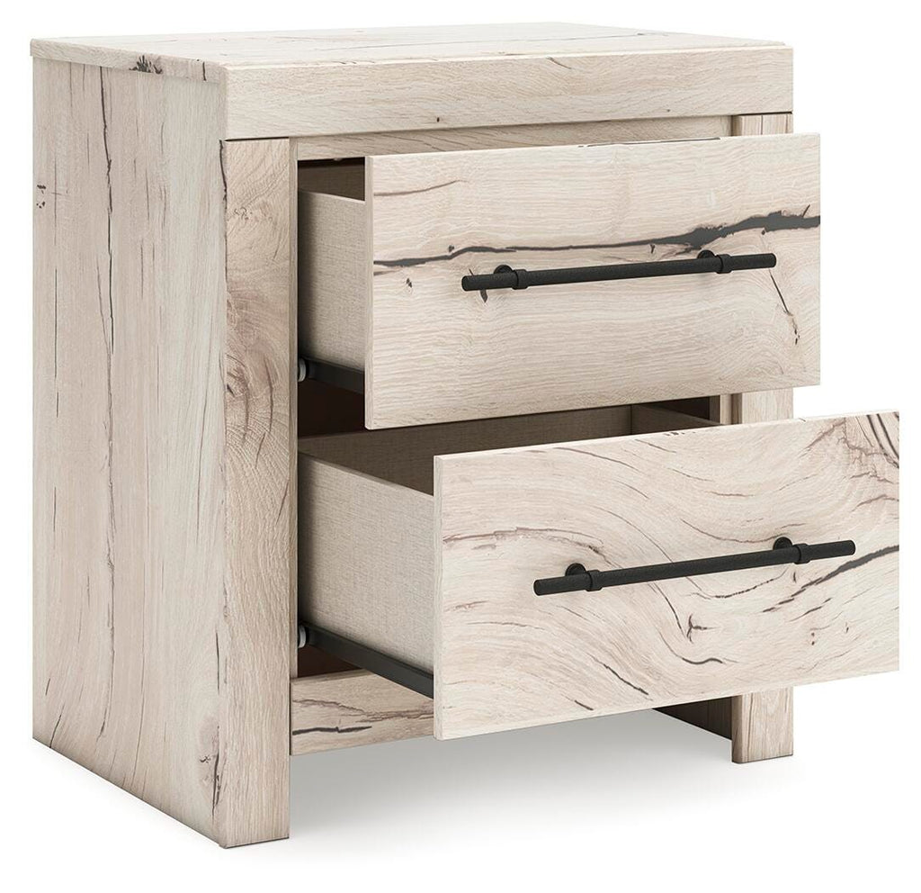Lawroy Nightstand in Light Natural, open view