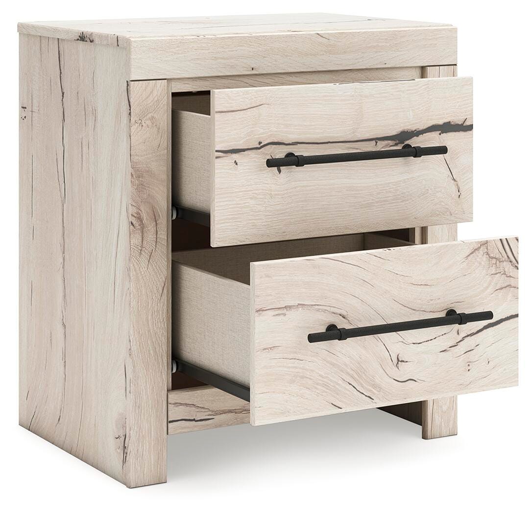 Lawroy Nightstand in Light Natural, open view