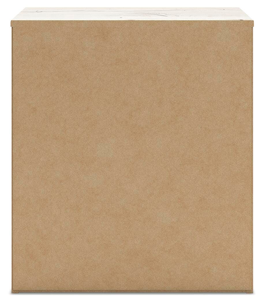 Lawroy Nightstand in Light Natural, back view