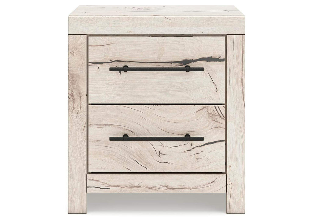 Lawroy Queen Panel Headboard with Mirrored Dresser, Chest and Nightstand