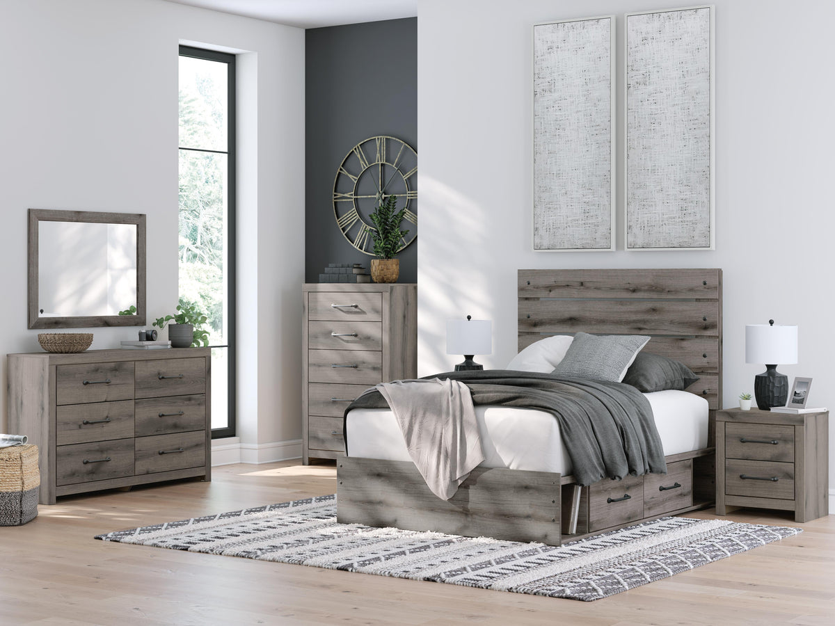 Graystorm Full Panel Storage Bed in Brown Gray, alternate view 12