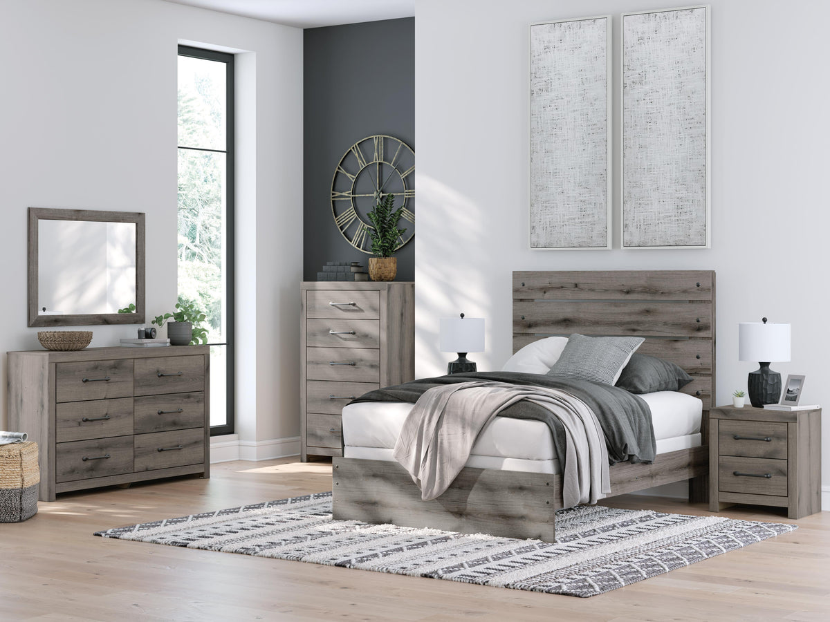 Graystorm Full Panel Bed in Brown Gray, alternate view 11