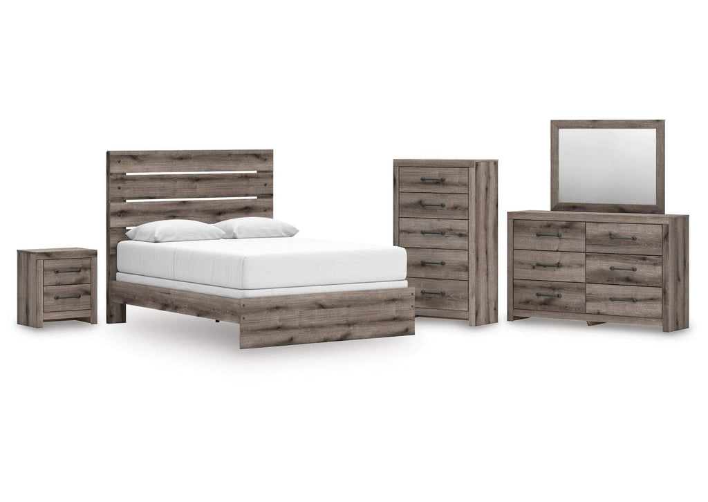 Urbanoore Queen Panel Bed, Dresser, Mirror, Chest and Nightstand