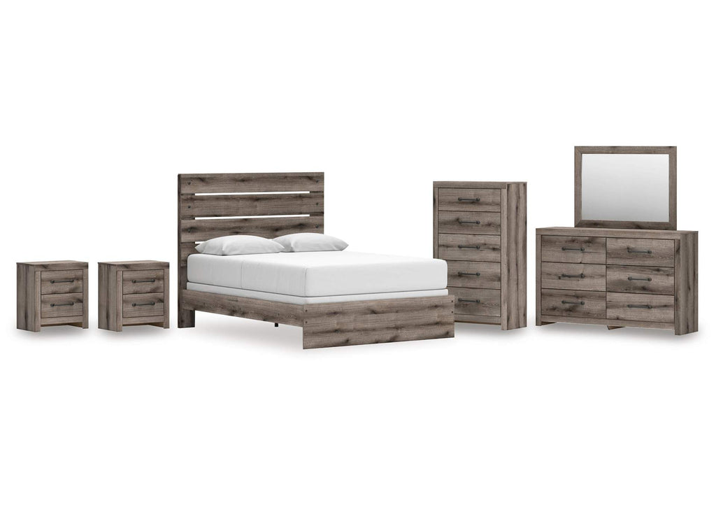 Urbanoore Queen Panel Bed, Dresser, Mirror, Chest and 2 Nightstands