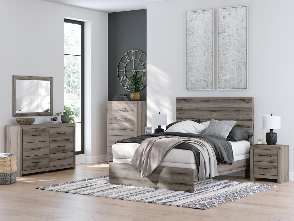 Graystorm Queen Panel Bed in Brown Gray, alternate view 11