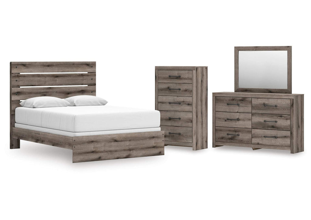 Urbanoore Queen Panel Bed, Dresser, Mirror and Chest