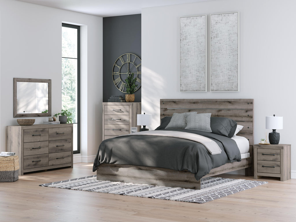 Graystorm King Panel Bed in Brown Gray, alternate view 11