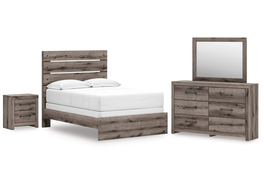 Urbanoore Full Panel Bed, Dresser, Mirror and Nightstand