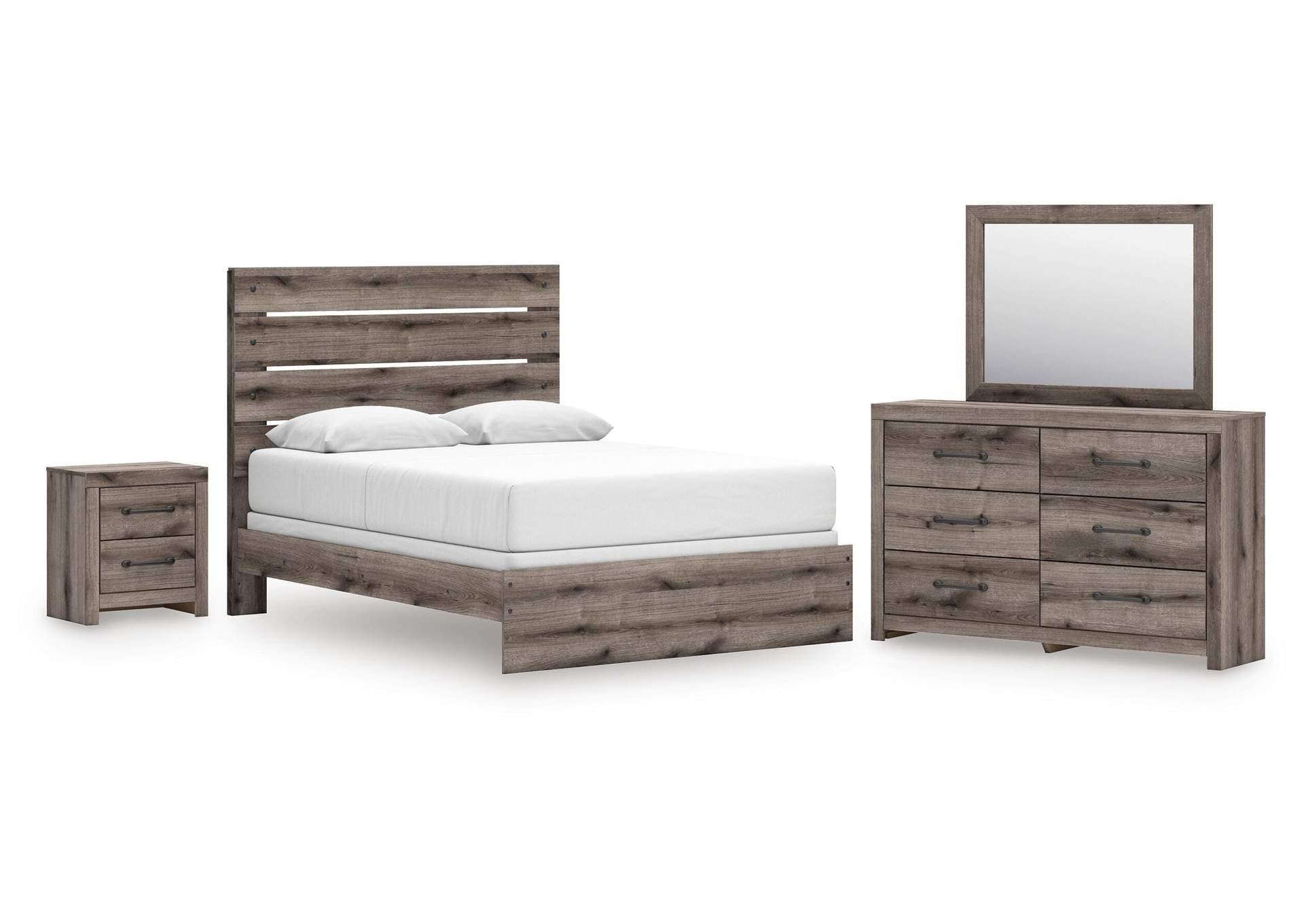 Urbanoore Queen Panel Bed, Dresser, Mirror and Nightstand