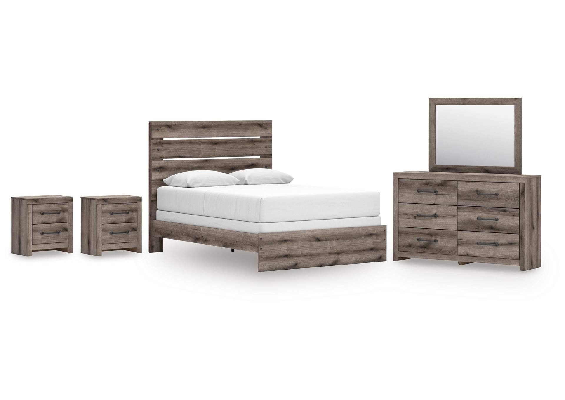 Urbanoore Queen Panel Bed, Dresser, Mirror and 2 Nightstands