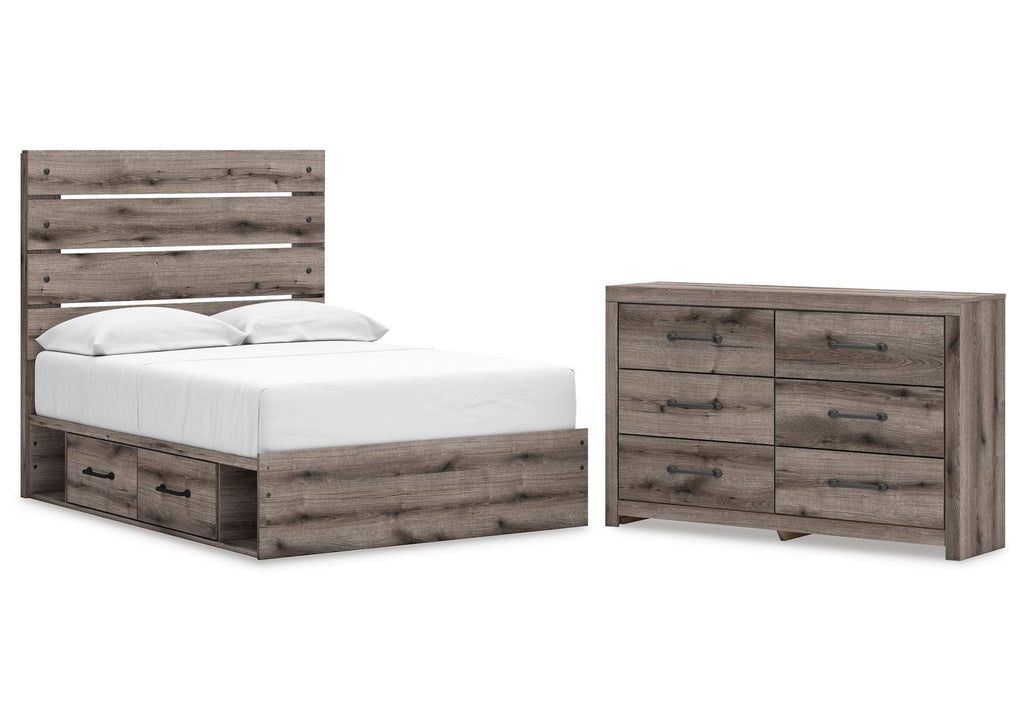 Urbanoore Full Panel Bed with Storage and Dresser