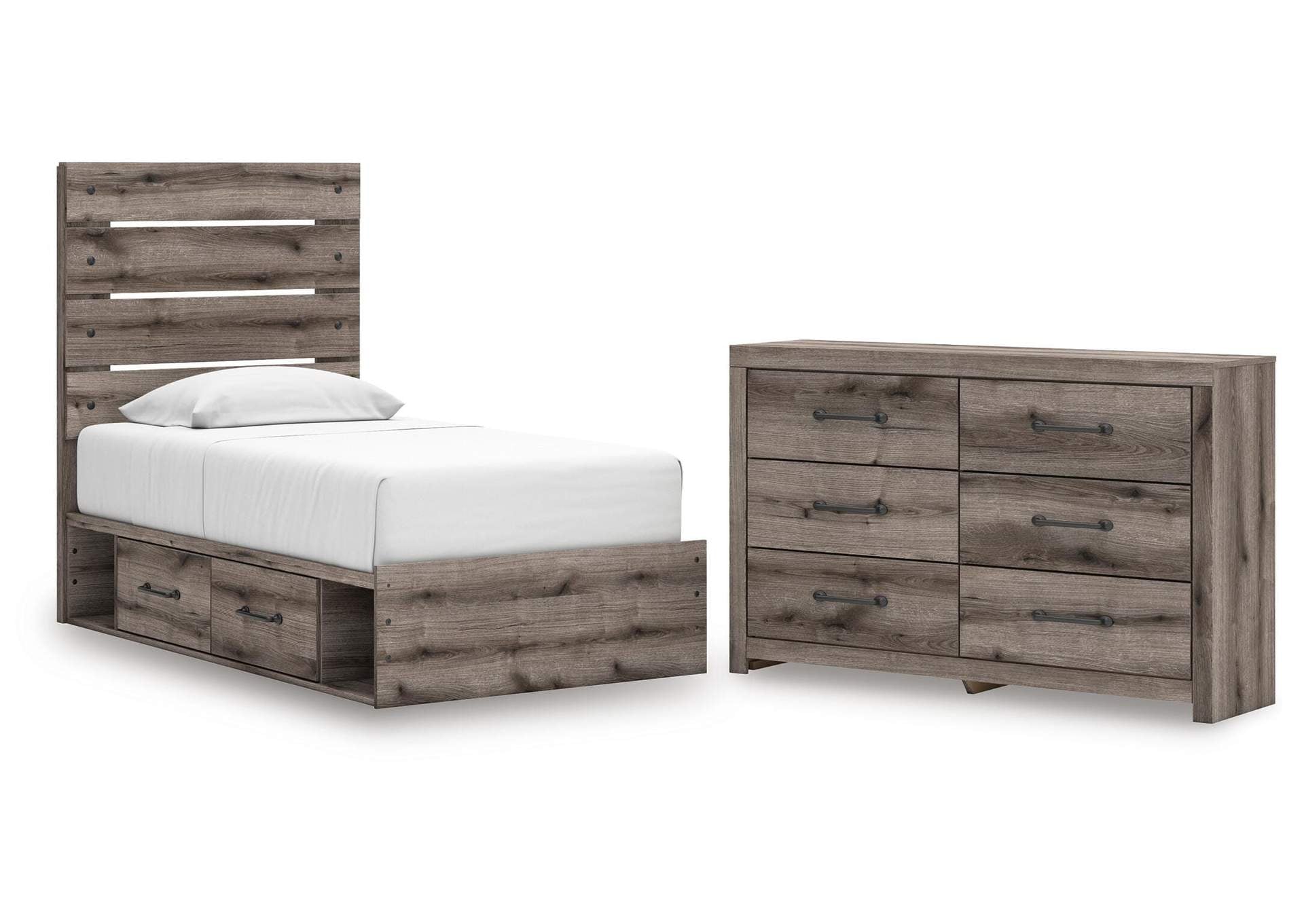 Urbanoore Twin Panel Storage Bed and Dresser