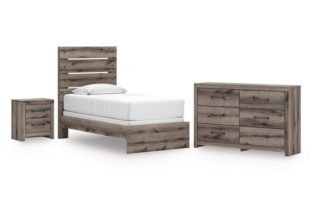 Urbanoore Twin Panel Bed, Dresser and Nightstand
