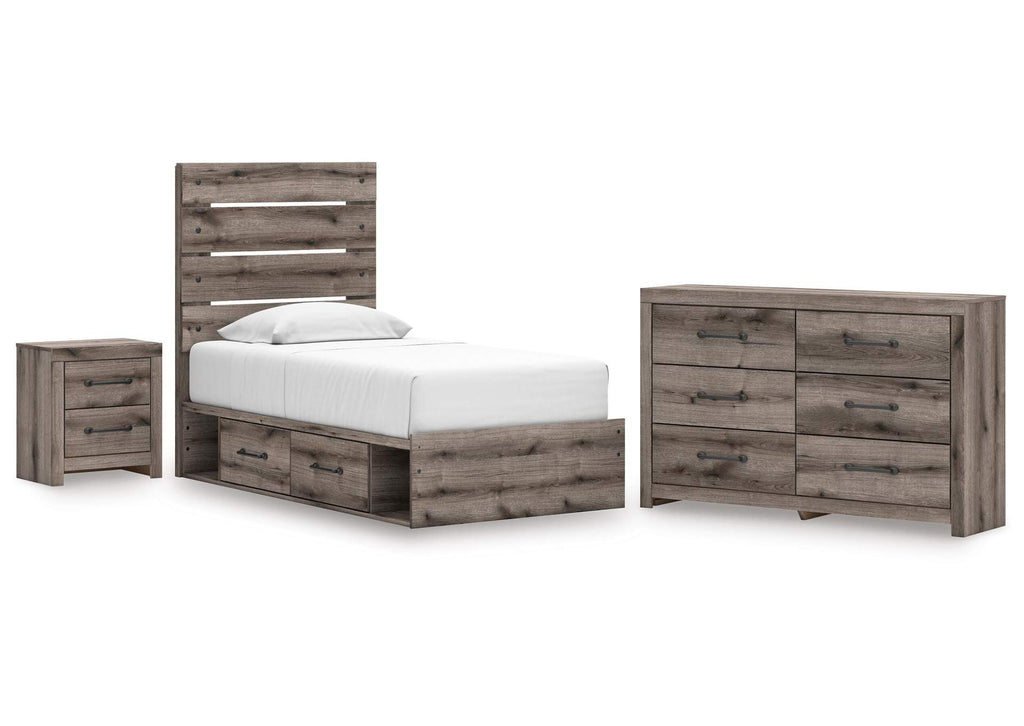 Urbanoore Twin Panel Storage Bed, Dresser and Nightstand