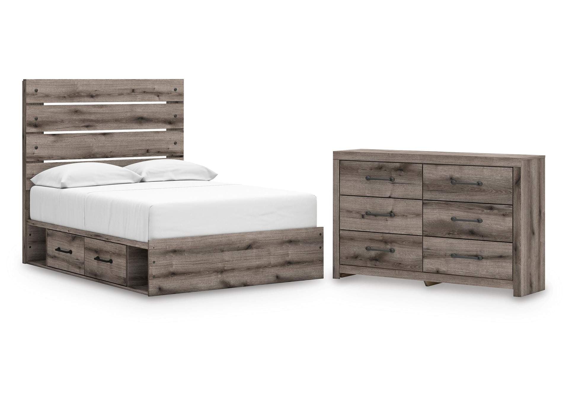 Urbanoore Full Panel Storage Bed and Dresser