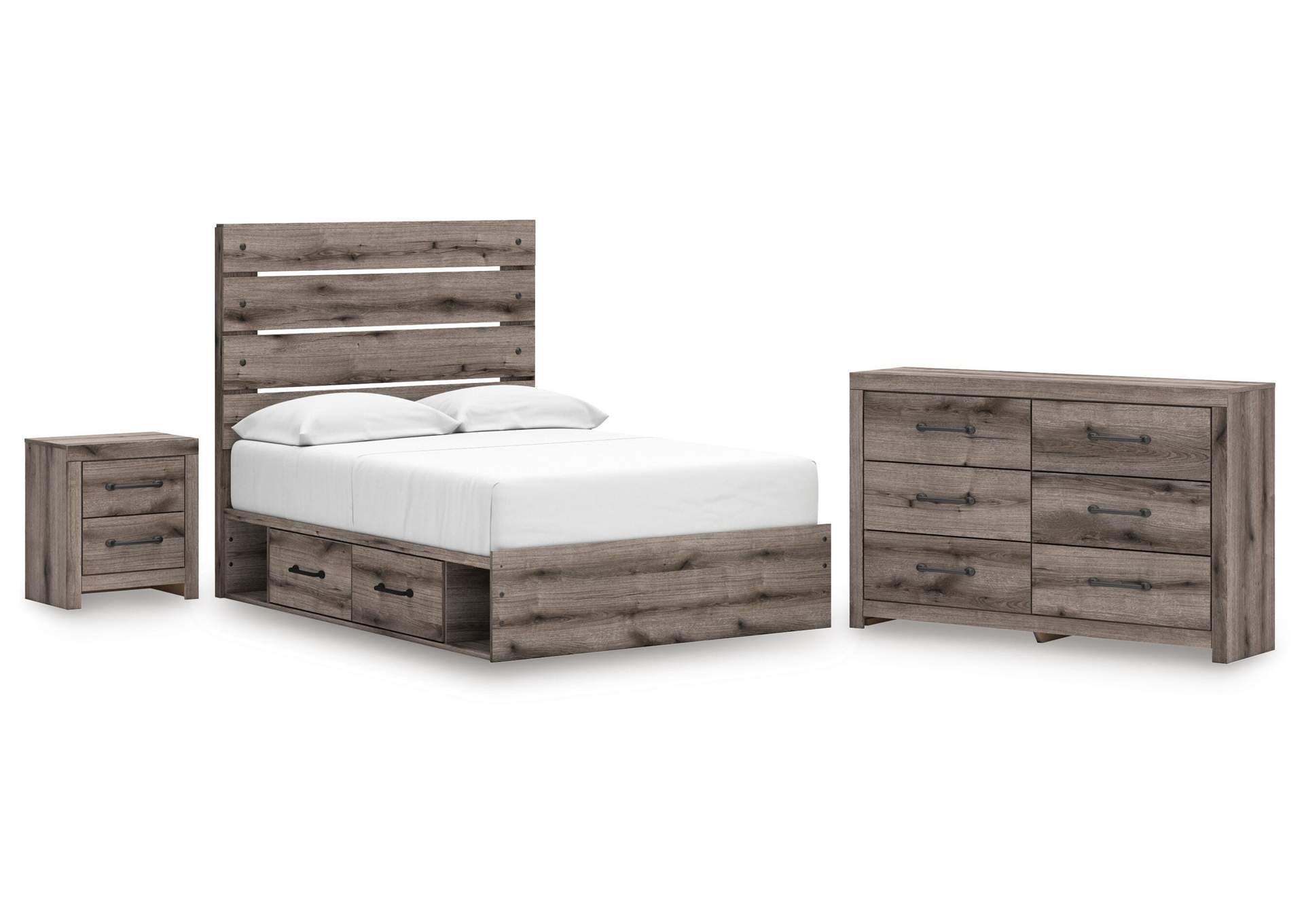 Urbanoore Full Panel Storage Bed, Dresser and Nightstand