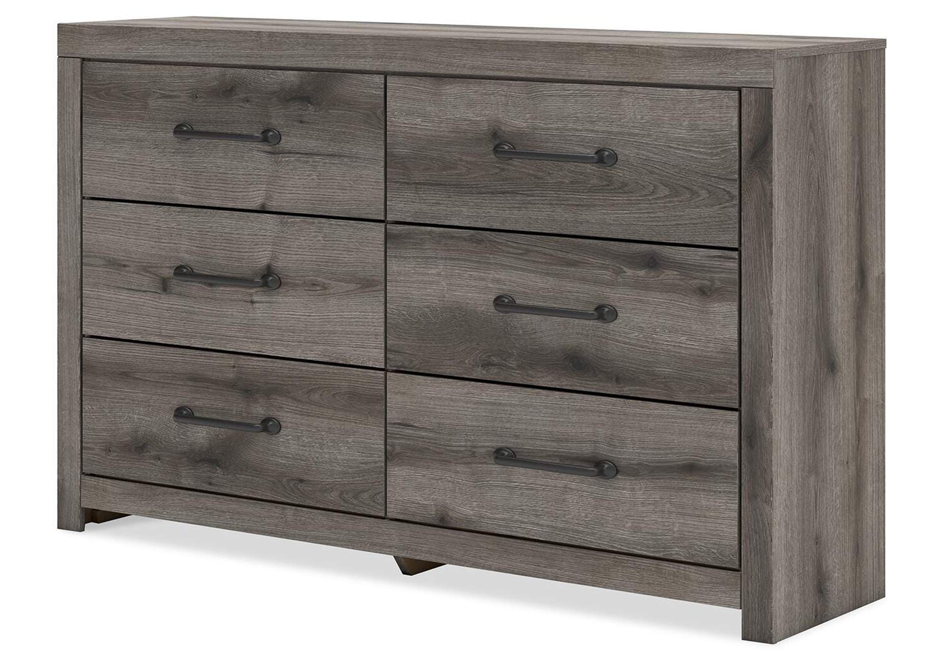 Urbanoore Full Panel Bed with Storage, Dresser and Nightstand angled view