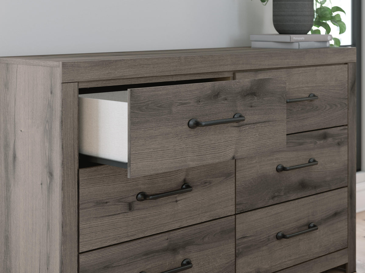 Graystorm Dresser in Brown Gray, detail view