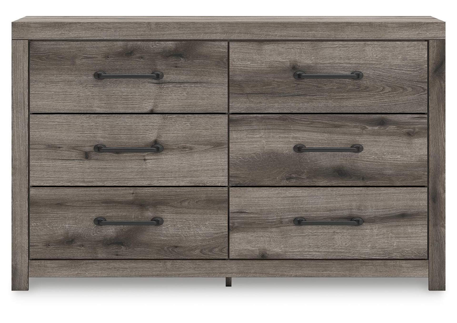 Urbanoore Twin Panel Bed with Storage and Dresser front view