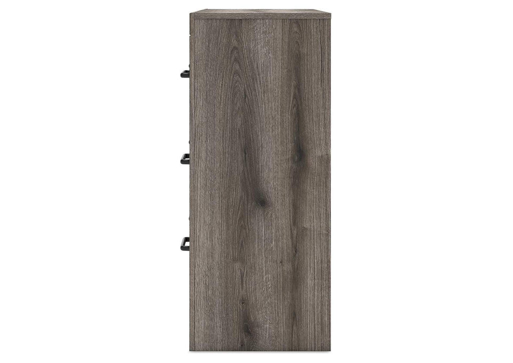 Urbanoore Full Panel Storage Bed, Dresser and Nightstand side view