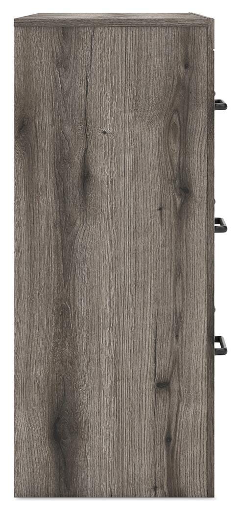 Graystorm Dresser in Brown Gray, side view