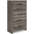 Graystorm Chest of Drawers in Brown Gray, angle view