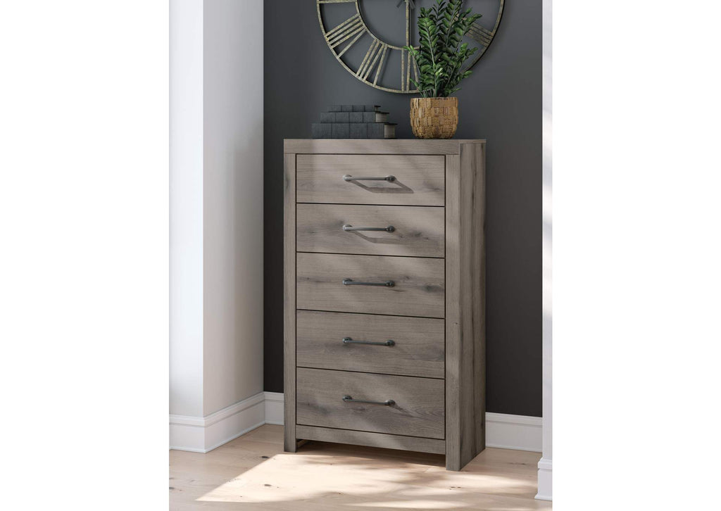 Urbanoore Twin Panel Storage Bed, Dresser, Mirror, Chest and Nightstand