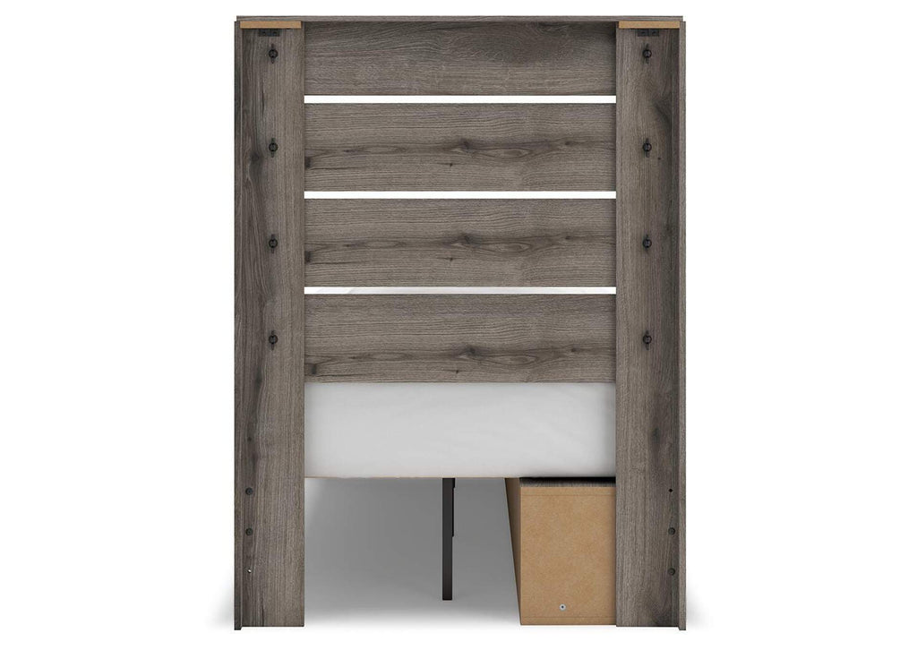 Urbanoore Twin Panel Storage Bed, Dresser, Mirror, Chest and Nightstand