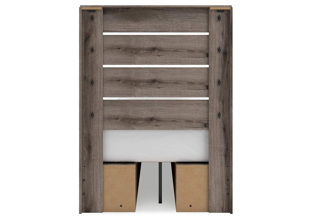 Urbanoore Twin Panel Bed with Storage, Dresser and Nightstand
