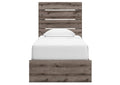 Urbanoore Twin Panel Bed with Storage, Dresser and Mirror
