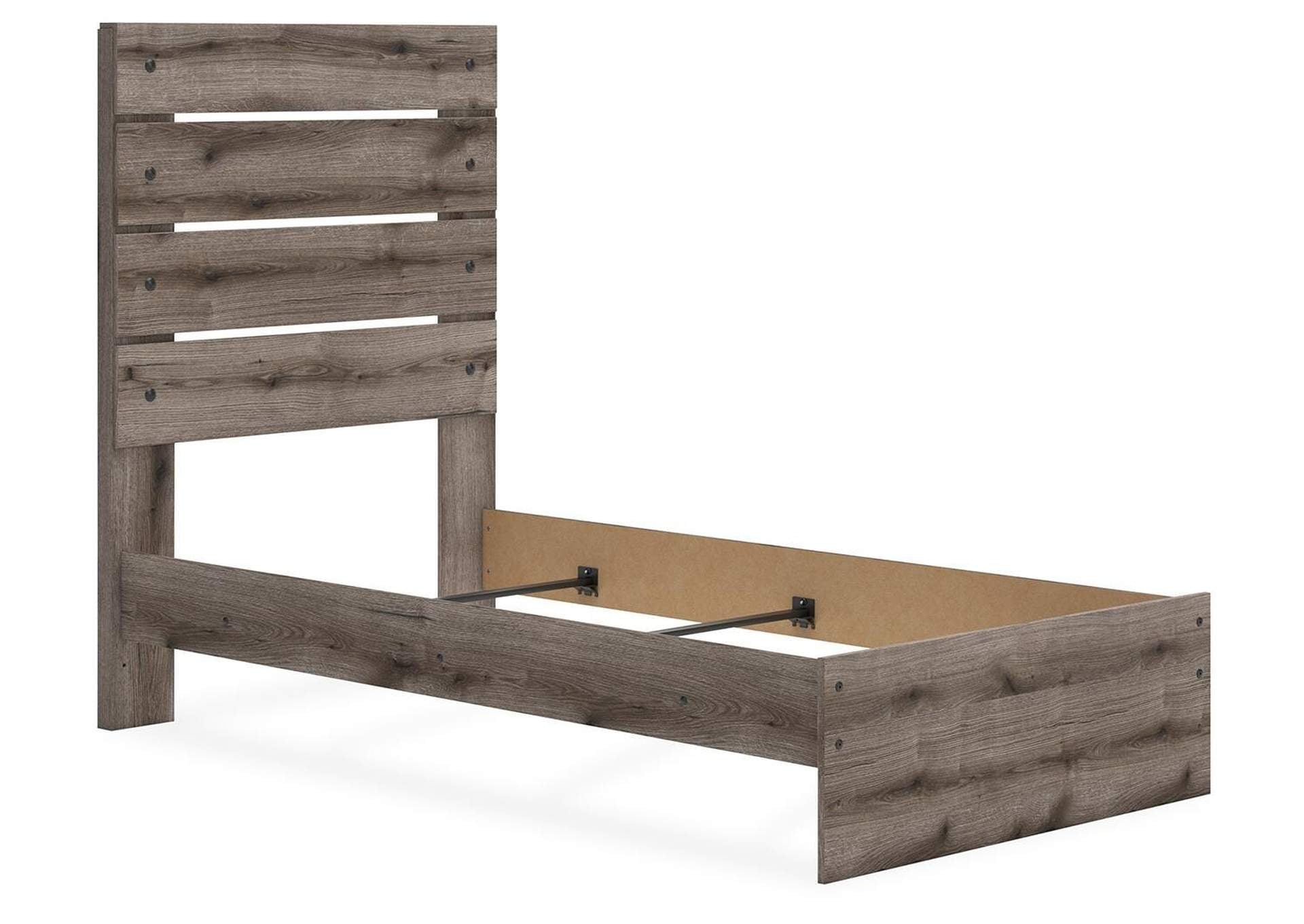 Urbanoore Twin Panel Bed, Dresser and Mirror angled view