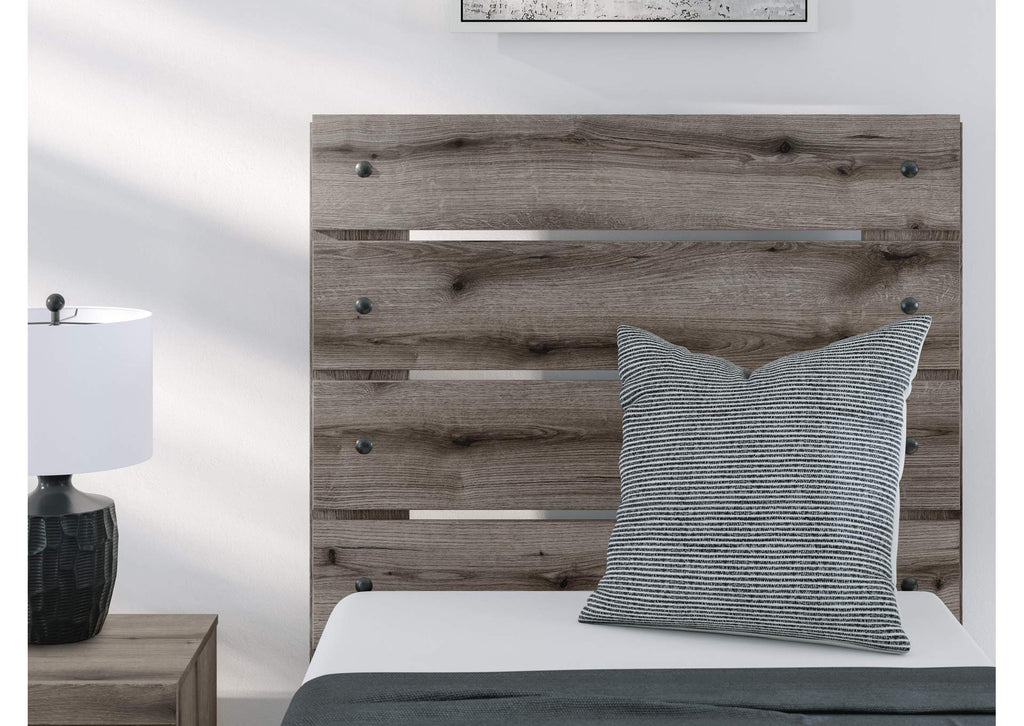 Urbanoore Twin Panel Bed, Dresser, Mirror and 2 Nightstands detail