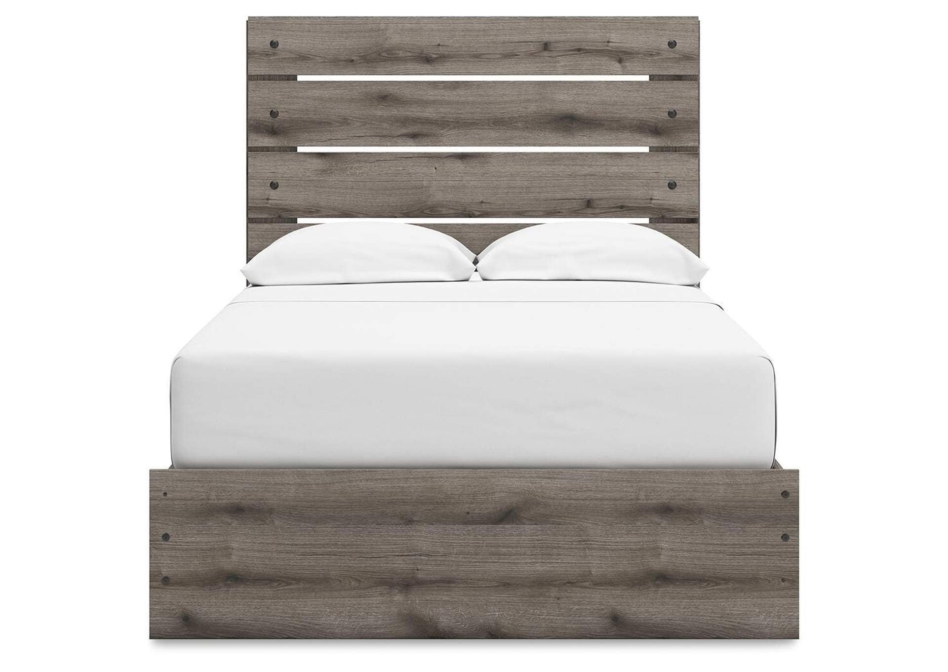Urbanoore Full Panel Storage Bed, Dresser, Mirror and 2 Nightstands front view