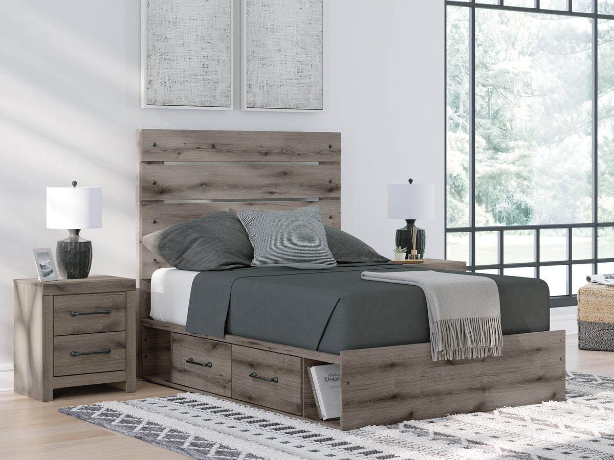 Graystorm Full Panel Storage Bed in Brown Gray, alternate view 2