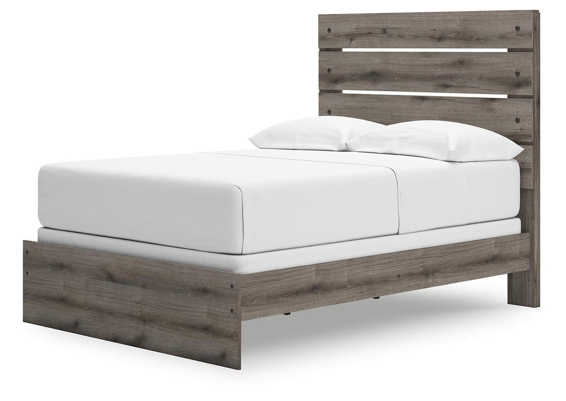 Urbanoore Full Panel Bed, Dresser, Mirror and 2 Nightstands angled view