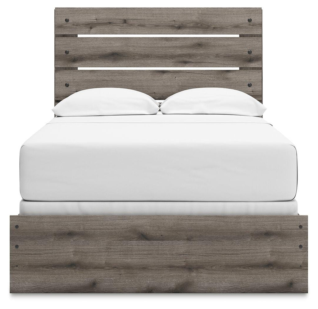 Graystorm Full Panel Bed in Brown Gray, front view