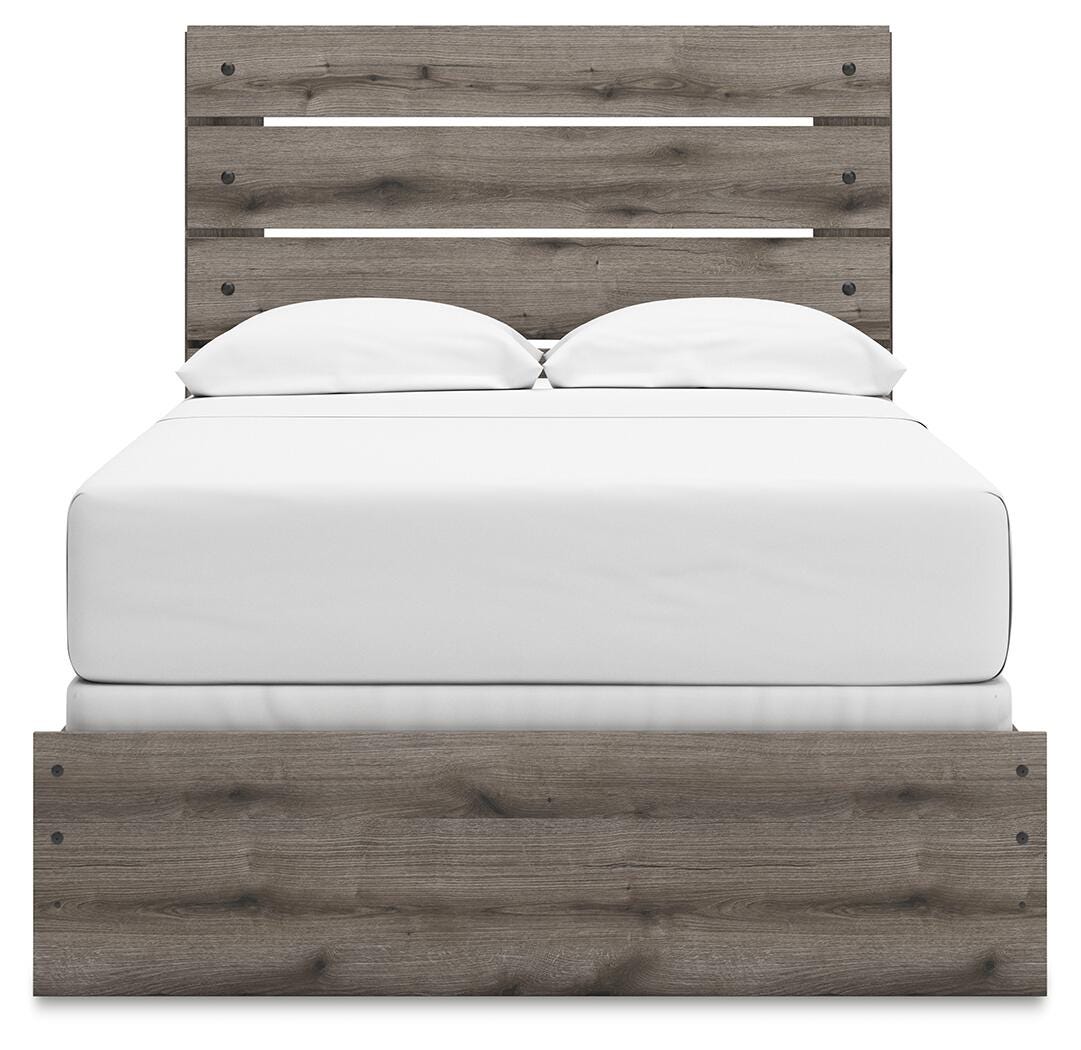 Graystorm Full Panel Bed in Brown Gray, front view