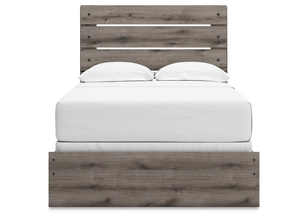 Urbanoore Full Panel Bed, Dresser and Nightstand front view