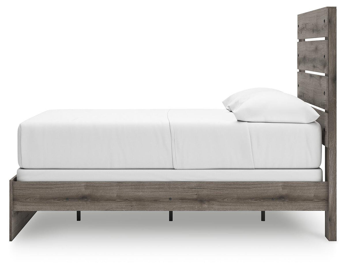 Graystorm Full Panel Bed in Brown Gray, alternate side view