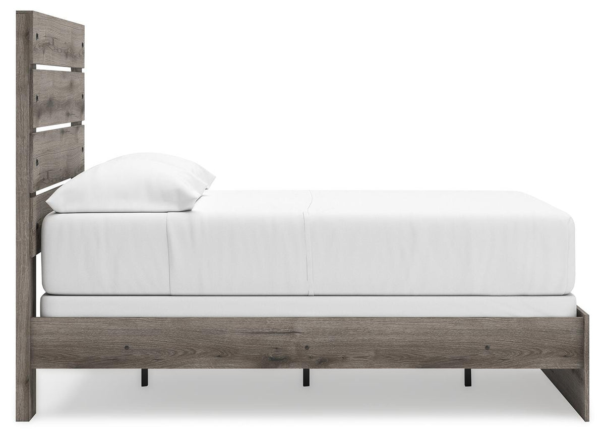 Graystorm Full Panel Bed in Brown Gray, side view