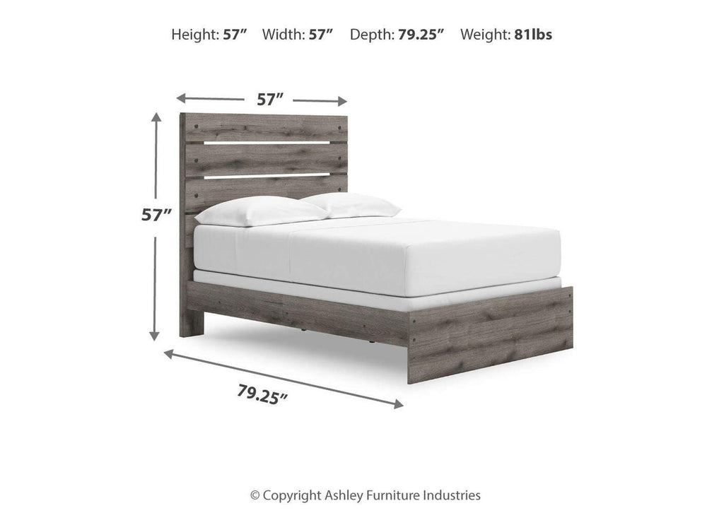 Urbanoore Full Panel Bed, Dresser, Mirror, Chest and 2 Nightstands dimensions
