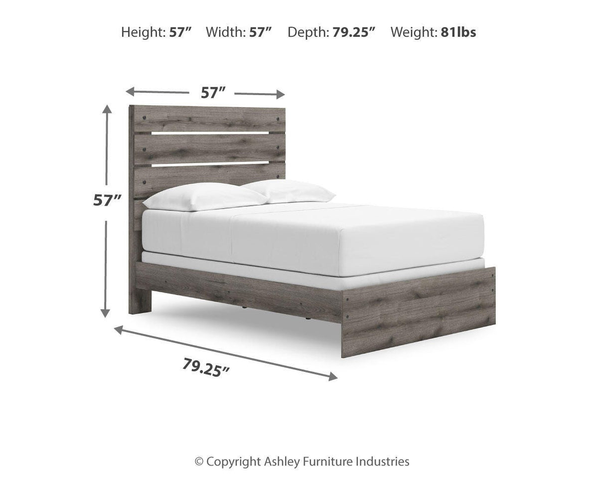 Graystorm Full Panel Bed in Brown Gray, alternate view 4